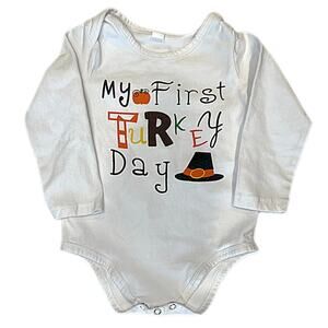 Thanksgiving Baby Bodysuit Size 12-18 Months